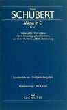 楽譜・スコア SCHUBERT Missa in G
