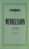 楽譜・スコア MENDELSSOHN LIEDER Opus 41 48 59 88 100 メンデルスゾーン歌曲 ペータース版