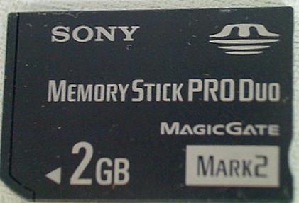  SONY MEMORY STICK PRO DUO 2G