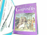 隔週刊 グレート・コンポーサー THE GREAT COMPOSERS クラシック音楽の巨匠たち １号-６号,８号,１７号。専用バインダー付属。CD欠品。冊子と専用バインダーのセット。