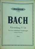 楽譜・スコア EDITION PETERS Nr. 4462 BACH Klavierubung IV. Teil Aria mit verschiedenen Veranderungen Goldberg Variationen ペータース版