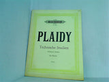 楽譜・スコア PLAIDY Technische Studien edition peters nr.3042 ペータース版