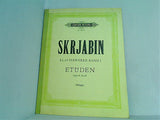 楽譜・スコア EDITION PETERS Nr. 9077a SKRJABIN KLAVIERWERKE BAND 1 ETUDEN Opus 8 42 65 Philipp ペータース版 スクリャービン エチュード