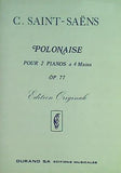 楽譜・スコア C. SAINT-SAENS POLONAISE POUR 2 PIANOS a 4 Mains OP. 77 Edition Originale
