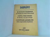 楽譜・スコア DOHNANYI EDITIO MUSICA BUDAPEST Z.2652 ムジカ・ブダペスト社 ドホナーニ 指の練習