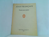 楽譜・スコア JEAN FRANCAIX Sonate pour piano EDITION SCHOTT 5082