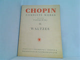楽譜・スコア CHOPIN COMPLETE WORKS EDITOR PADEREWSKI IX WALTZES パデレフスキ版 ショパン全集 IX ワルツ