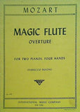 楽譜・スコア MOZART MAGIC FLUTE OVERTURE FOR TWO PIANOS FOUR HANDS no.449 インターナショナル・ミュージック社