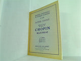 楽譜・スコア EDITION NATIONALE DE MUSIQUE CLASSIQUE N° 5148 ALFRED CORTOT Edition de Travail des Eueres de CHOPIN MAZURKAS コルトー版