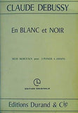 楽譜・スコア CLAUDE DEBUSSY En BLANC et NOIR TROIS MORCEAUX pour 2 PAINOS A 4MAINS EDITION ORIGINALE Editions Durand ＆ Cie デュラン版 ドビュッシー 2台ピアノのための 白と黒で