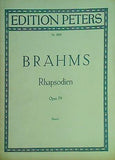 楽譜・スコア BRAHMS Rhapsodien Opus 79 EDITION PETERS Nr.3929 ペータース版