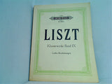 楽譜・スコア LISZT Klavierwerke Band IX Lieder-Bearbeitungen EDITION PETERS Nr. 3602 ペータース版 リスト 超絶技巧練習曲集 ザウアー編
