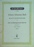 楽譜・スコア Johann Sebastian Bach KLAVIERWERKE 2 BWV 870-893 Heft III EDITION BREITKOPF Nr.4302c ブライトコプフ版