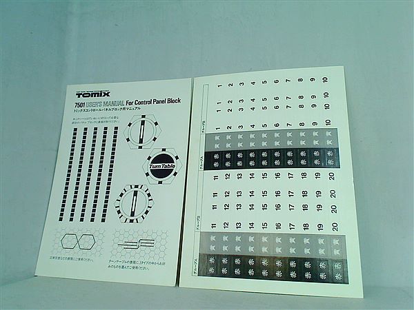 本 トミックス コントロールパネルブロック用マニュアル 基礎編 7501