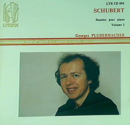 SCHUBERT Sonates Piano Vol.1 Georges PLUDERMACHER