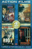 4 DVD MOVIE ACTION FILMS ON 2 DISCS Red Surf Corrupt Riot Justice