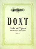 楽譜・スコア DONT Etuden und Capricen ドント エチュードとカプリース ペータース版