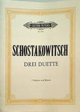 楽譜・スコア SCHOSTAKOWITSCH DREI DUETTE ショスタコーヴィチ デュエット ペータース版
