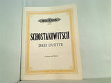 楽譜・スコア SCHOSTAKOWITSCH DREI DUETTE ショスタコーヴィチ デュエット ペータース版