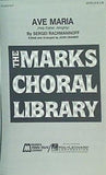 楽譜・スコア AVE MARIA BY SERGEI RACHMANINOFF Editied and Arranged by John Cramer  SATB