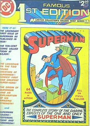 アメコミ Superman DC Limited Collector's Golden Mint Series Famous 1st Edition