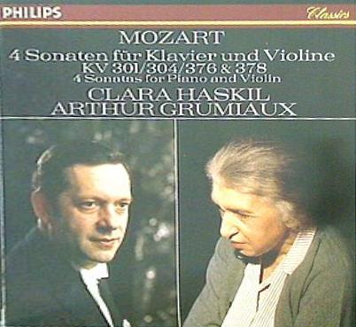 モーツアルト：ヴァイオリン・ソナタ集 ハスキル,グリュミオー