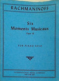 楽譜・スコア RACHMANINOFF Six Moments Musicaux opus16 FOR PIANO SOLO ラフマニノフ：楽興の時 Op.16 インターナショナル・ミュージック社