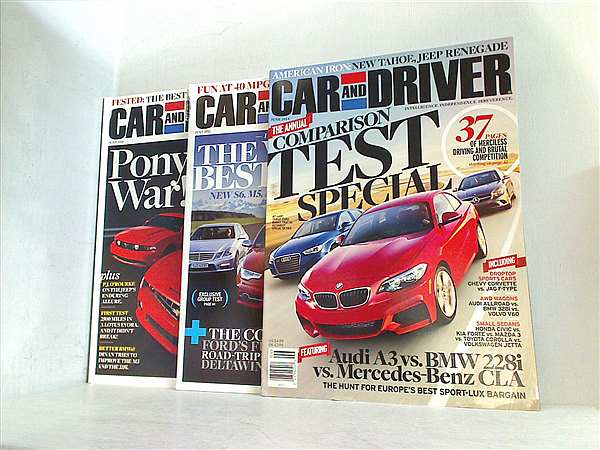 CAR AND DRIVER 2010年 2012年 2014年 ３点。2010年6月号。2012年7月号。2014年6月号。