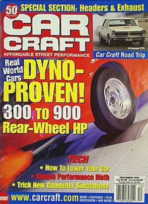 CAR CRAFT DECEMBER 2003