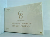 CRESTBRIDGE ミッキー＆ミニーデザイン 便利なポーチ3点セット Sweet 2023年 5月号 ブランドアイテム特別付録