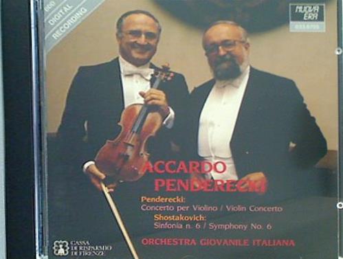 KRZYSZTOF PENDERECKI CONCERTO PER VIOLINO ETC. SALVATORE ACCARDO